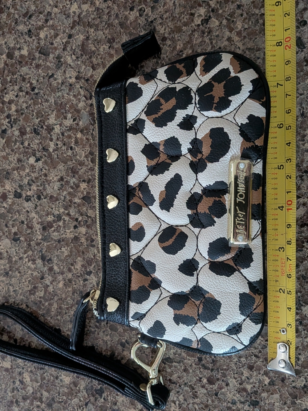 Betsey Johnson Leopard Print Wristlet